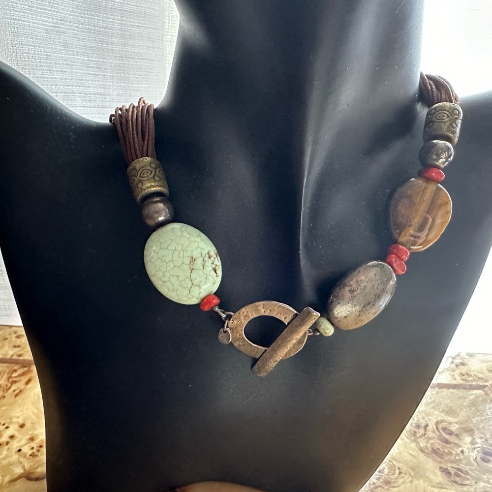 Silpada Multi Strand Necklace Sterling Silver and Semiprecious Stone Necklace